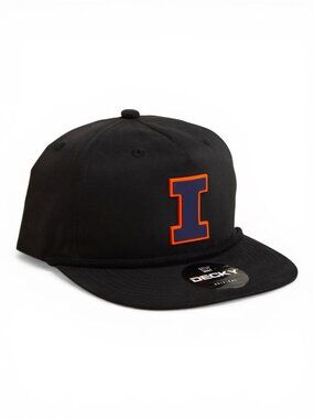 Illinois Fighting Illini Navy 3D Classic Rope Hat- Black